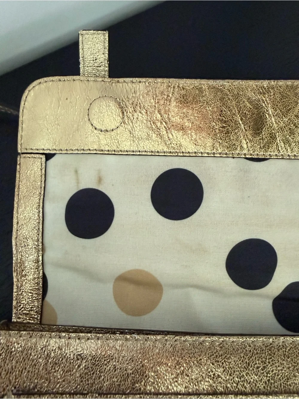 Kate Spade Metallic Flicker Scout Gold Messenger Crossbody Bag